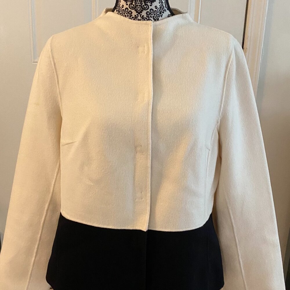 Talbots  Wool Black and cream Jacket
